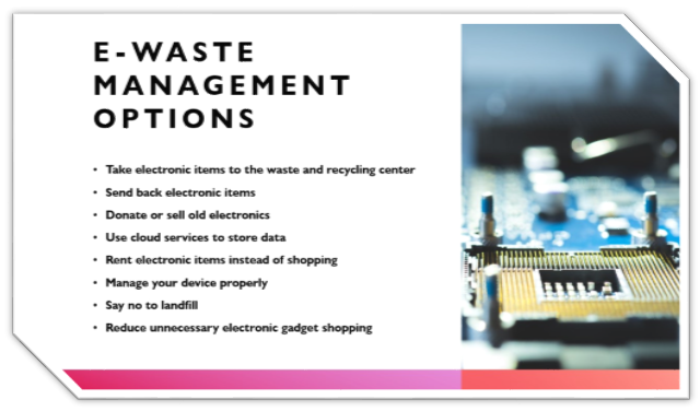 E-waste Management Options