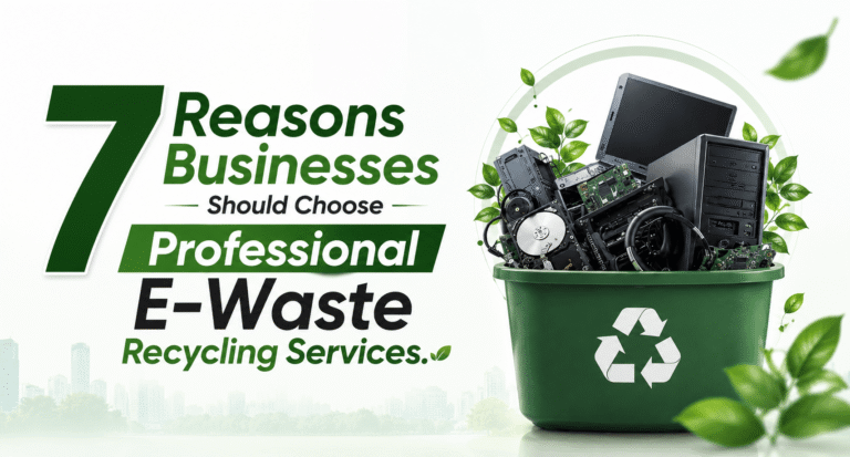 7 reasons businesses should choose professional e-waste recycling services for secure IT asset disposal, data protection, environmental compliance, and sustainable electronics recycling.